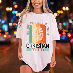 Christian Identity Fingerprint Retro Christian Faith Ready to Press DTF Transfer for Dtf