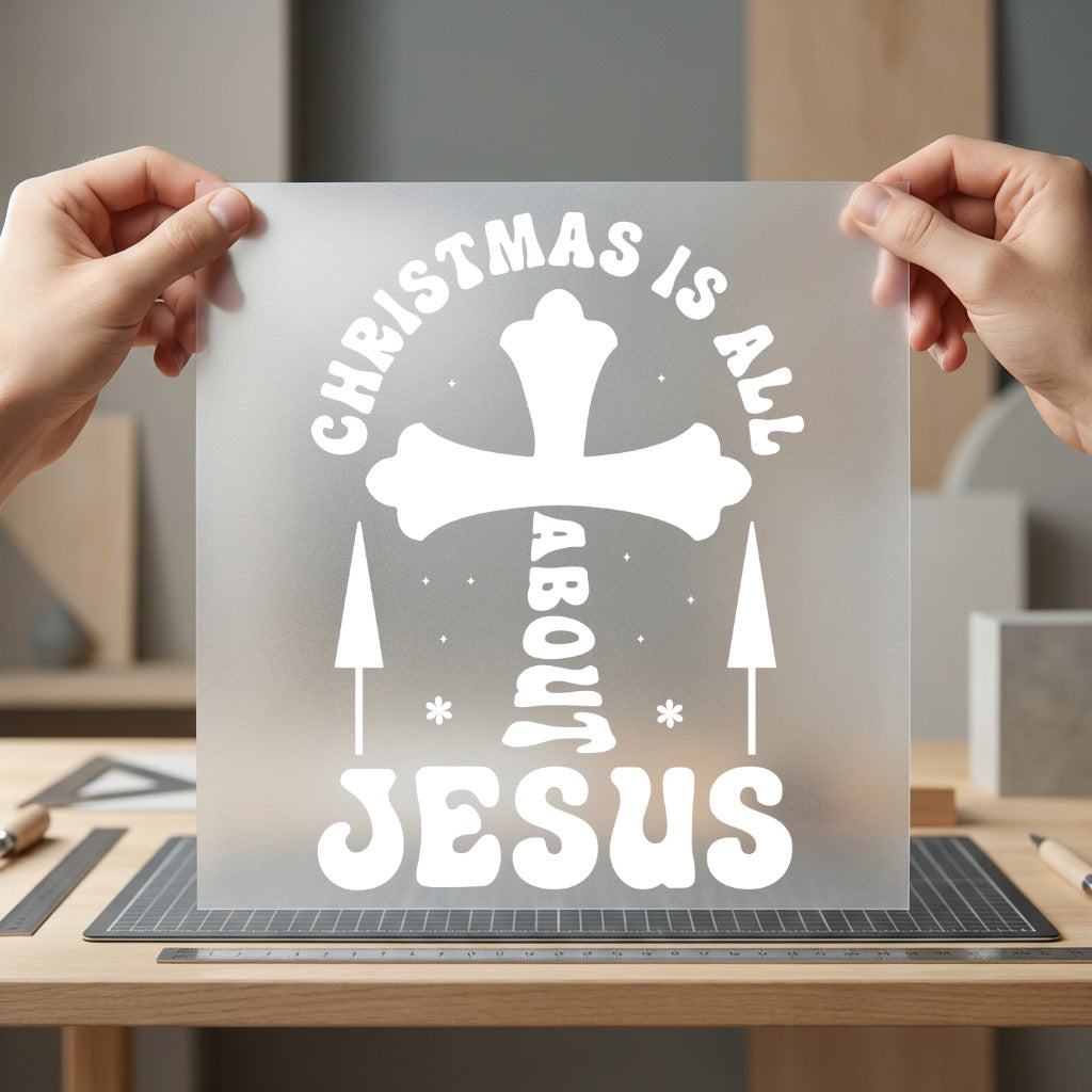 Christmas All About Jesus Christian Faith Ready to Press DTF Transfer for Dtf