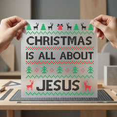 Christmas All About Jesus Christian Faith Ready to Press DTF Transfer for Dtf