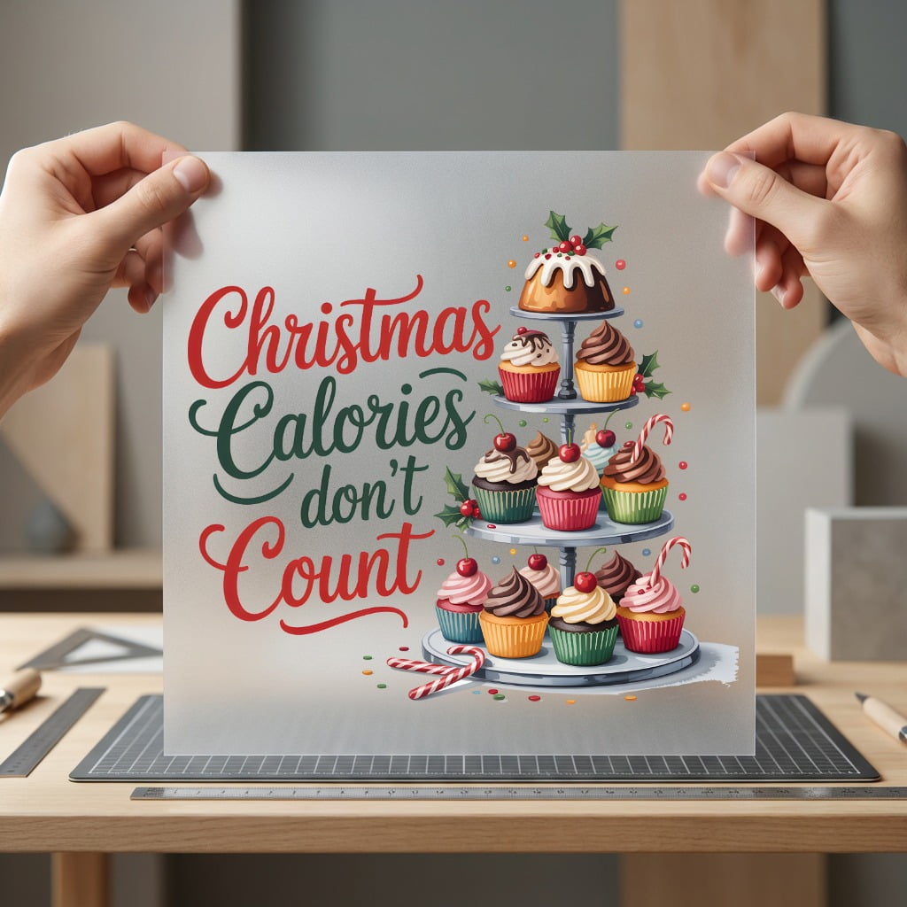Christmas Calories Don Count Christmas Funny Ready to Press DTF Transfer for Dtf