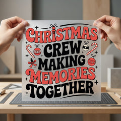 Christmas Crew Making Memories Christmas Retro Ready to Press DTF Transfer for Dtf