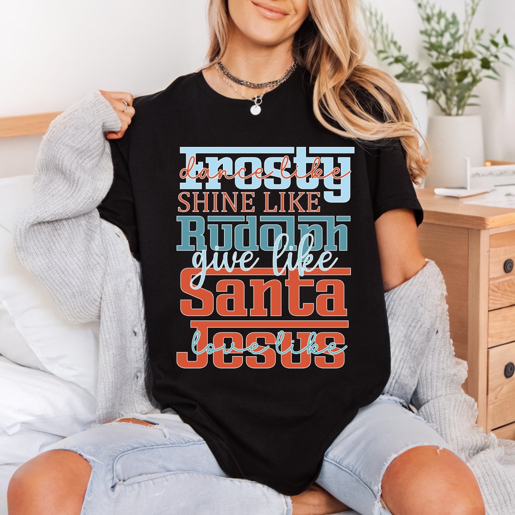 Christmas Holiday Sayings Retro Christian Faith Ready to Press DTF Transfer for Dtf