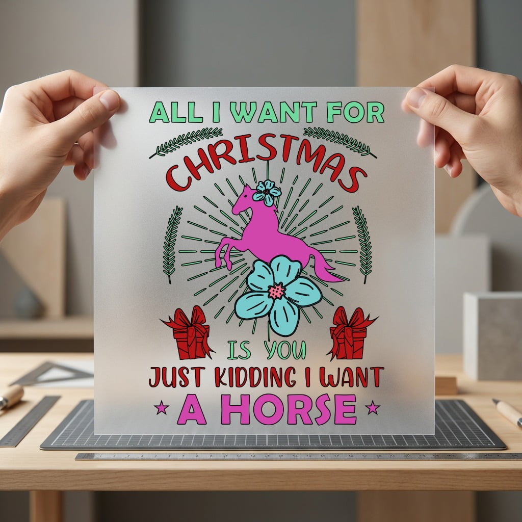 Christmas Horse Wish Humorous Christmas Mom Ready to Press DTF Transfer for Dtf