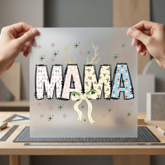 Christmas Mama Cozy Holiday Christmas Mom Ready to Press DTF Transfer for Dtf