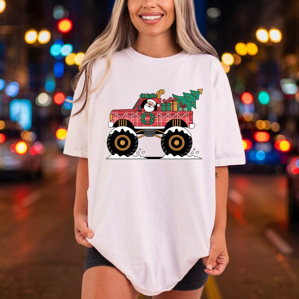 Christmas Monster Truck Holiday Christmas Funny Ready to Press DTF Transfer for Dtf