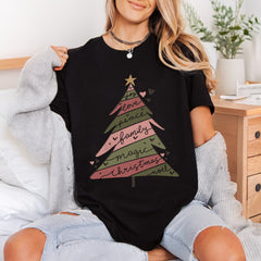 Christmas Tree Words Holiday Christmas Vintage Ready to Press DTF Transfer for Dtf