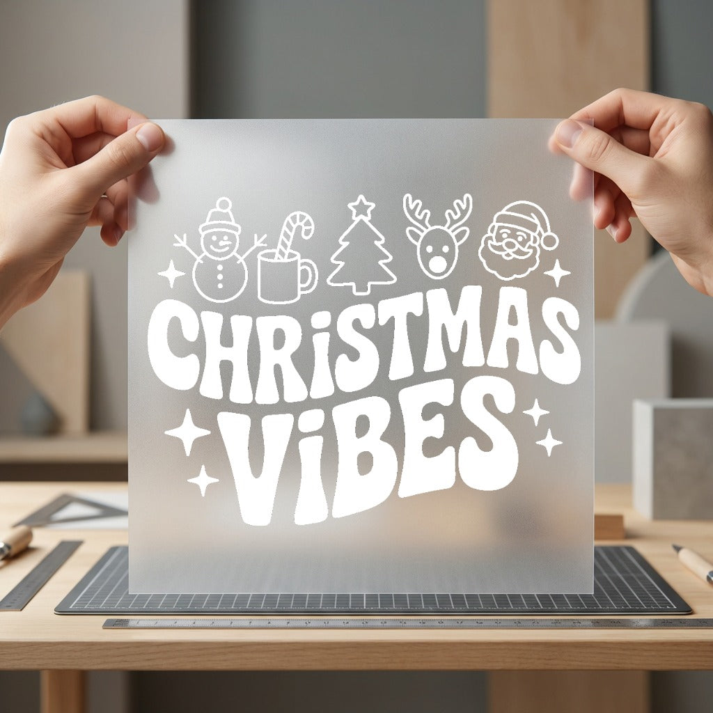 Christmas Vibes Retro Holiday Christmas Retro Ready to Press DTF Transfer for Dtf