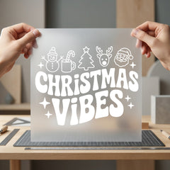 Christmas Vibes Retro Holiday Christmas Retro Ready to Press DTF Transfer for Dtf