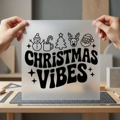 Christmas Vibes Retro Holiday Christmas Retro Ready to Press DTF Transfer for Dtf