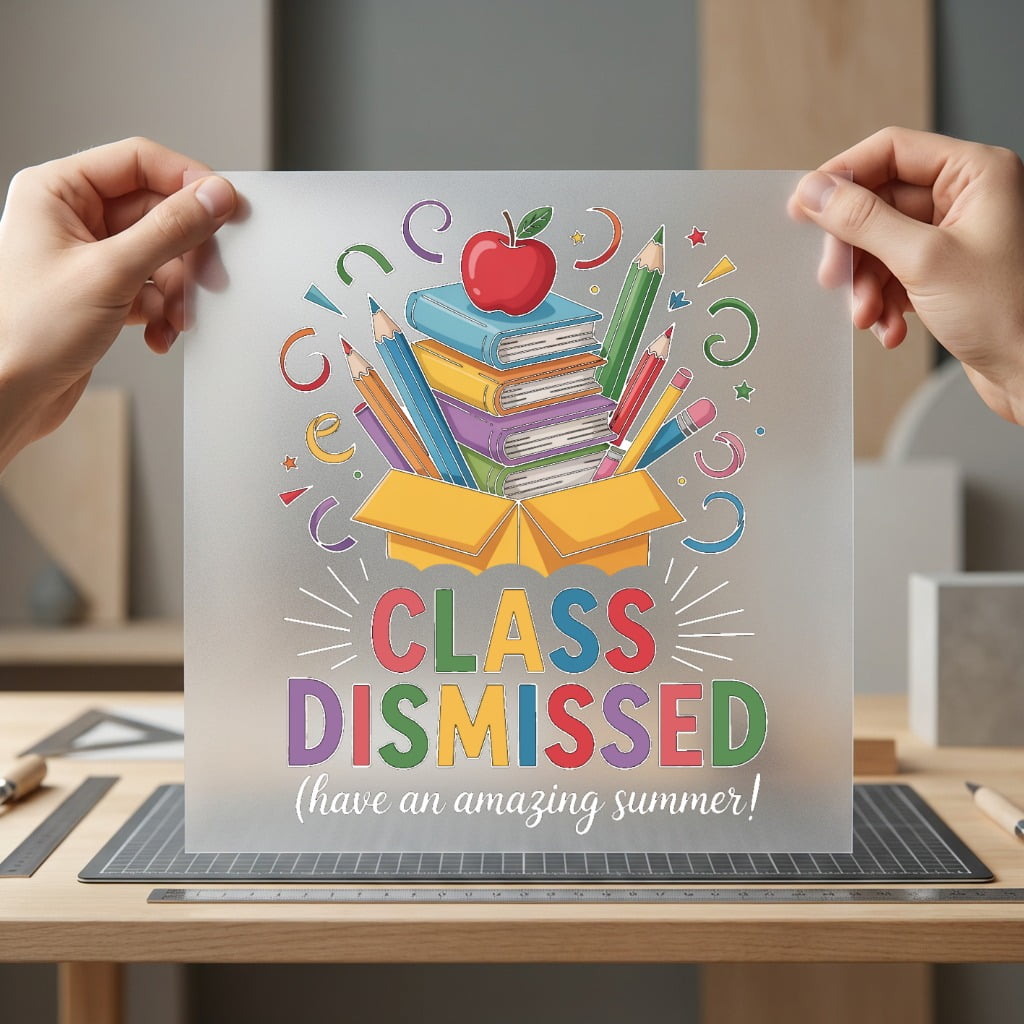 Class Dismissed School Out Summer Teacher Ready to Press DTF Transfer for Dtf