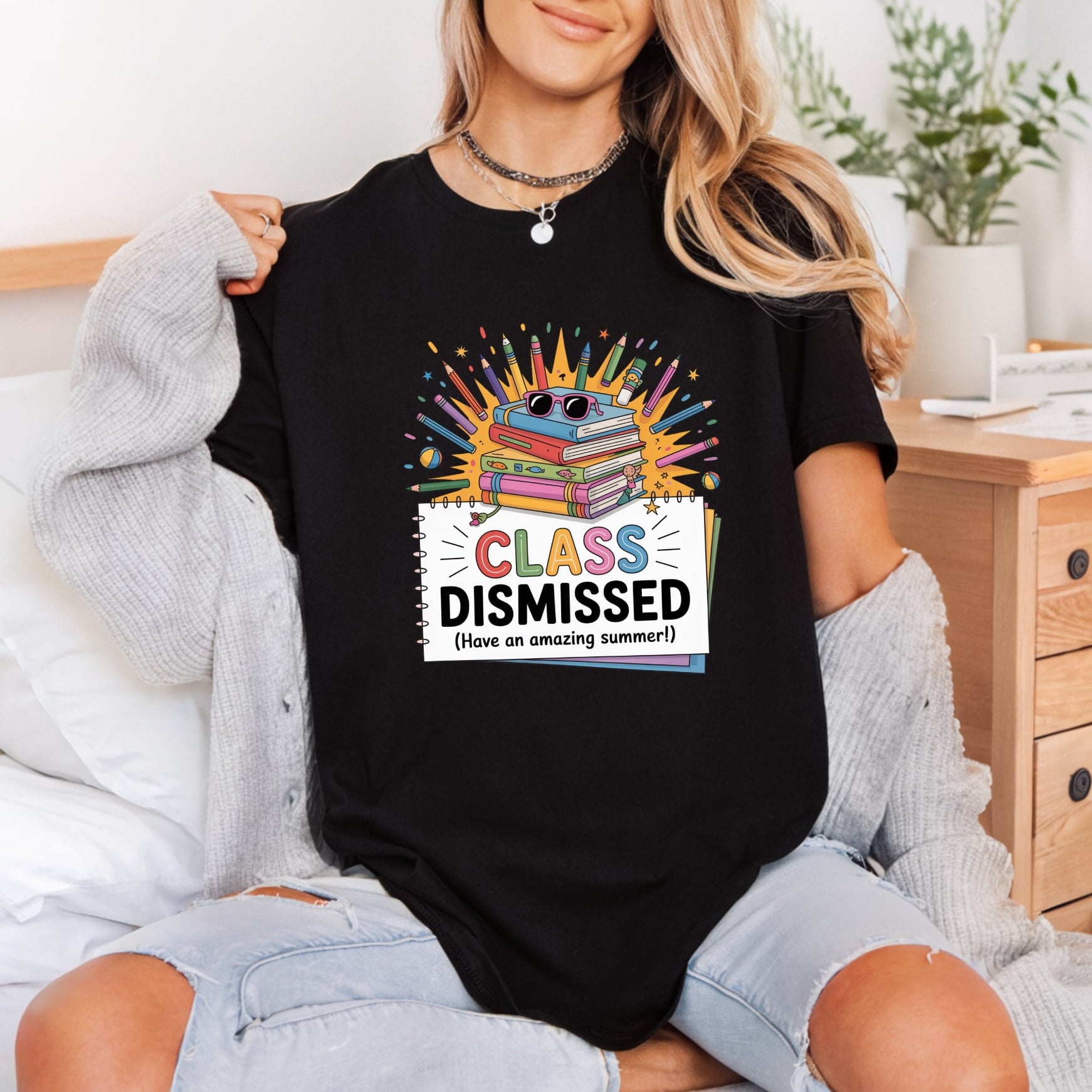 Class Dismissed Teacher Summer Summer Teacher Ready to Press DTF Transfer for Dtf