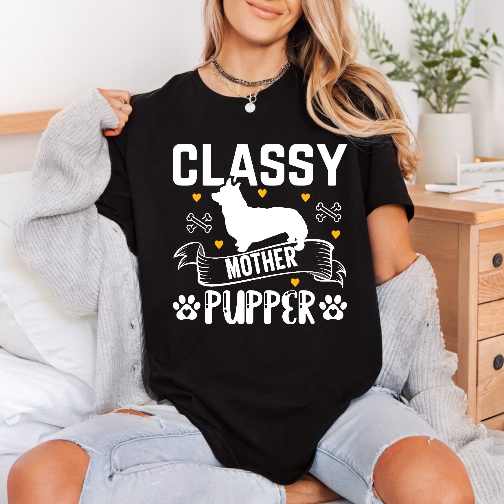 Classy Mother Pupper Dog Mom Dad Ready to Press DTF Transfer for Dtf