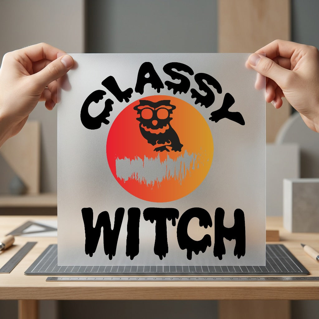 Classy Witch Owl Halloween Halloween Ready to Press DTF Transfer for Dtf