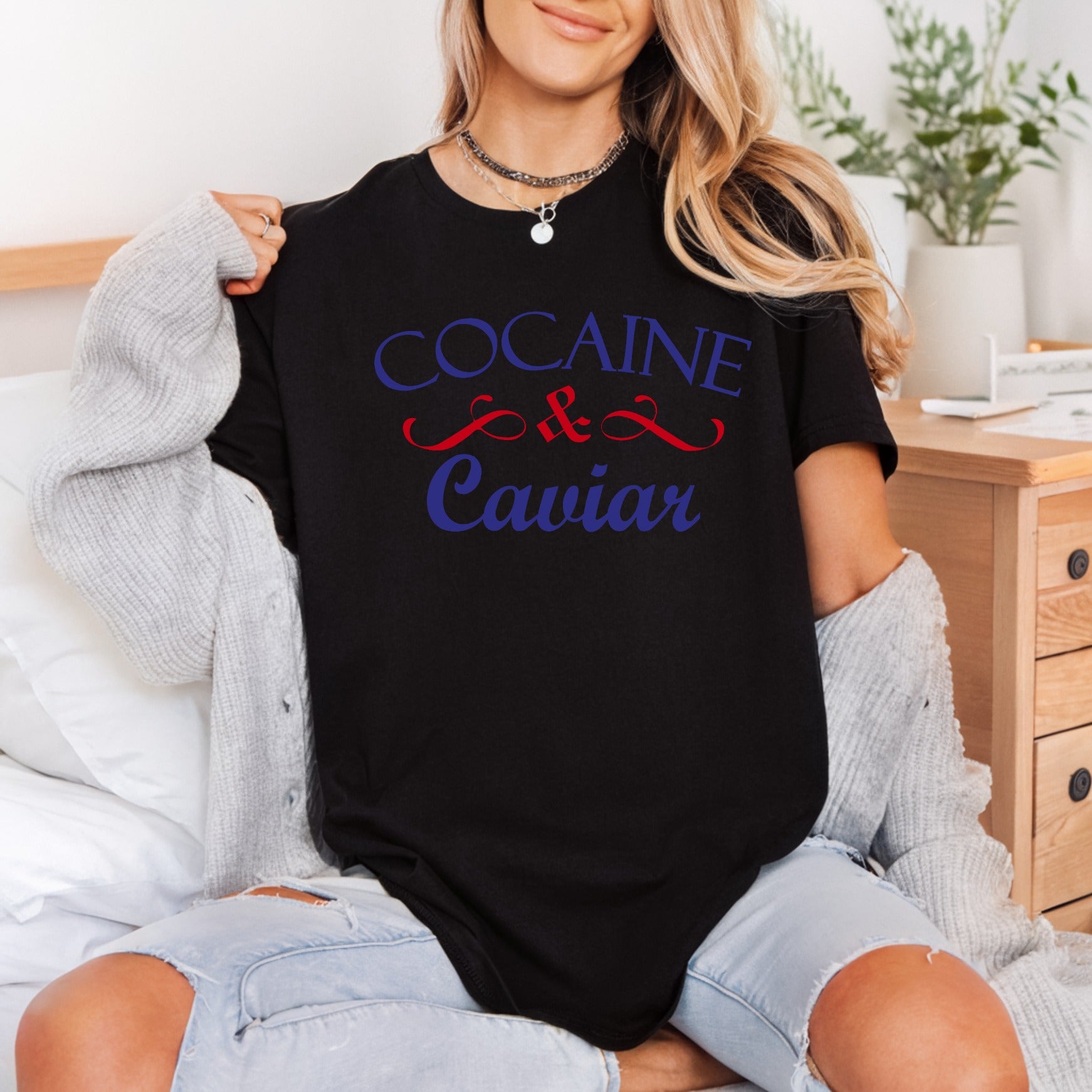 Cocaine Caviar Bold Statement Aesthetic Ready to Press DTF Transfer for Dtf