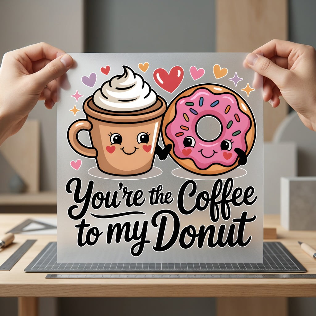 Coffee Donut Foodie Diy Funny Sarcastic Ready to Press DTF Transfer for Dtf