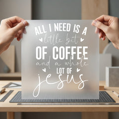 Coffee Jesus Christian Quote Christian Faith Ready to Press DTF Transfer for Dtf