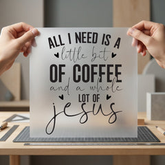 Coffee Jesus Christian Quote Christian Faith Ready to Press DTF Transfer for Dtf