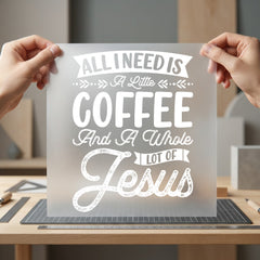 Coffee Jesus Faith-based Diy Christian Faith Ready to Press DTF Transfer for Dtf