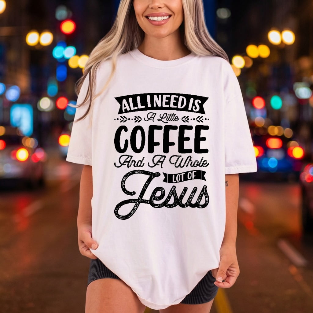 Coffee Jesus Faith-based Diy Christian Faith Ready to Press DTF Transfer for Dtf