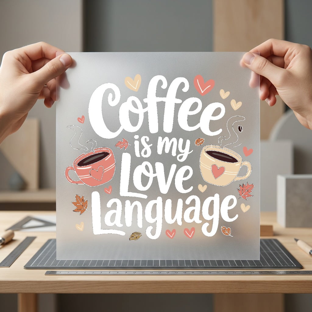 Coffee Love Language Cozy Valentine Ready to Press DTF Transfer for Dtf