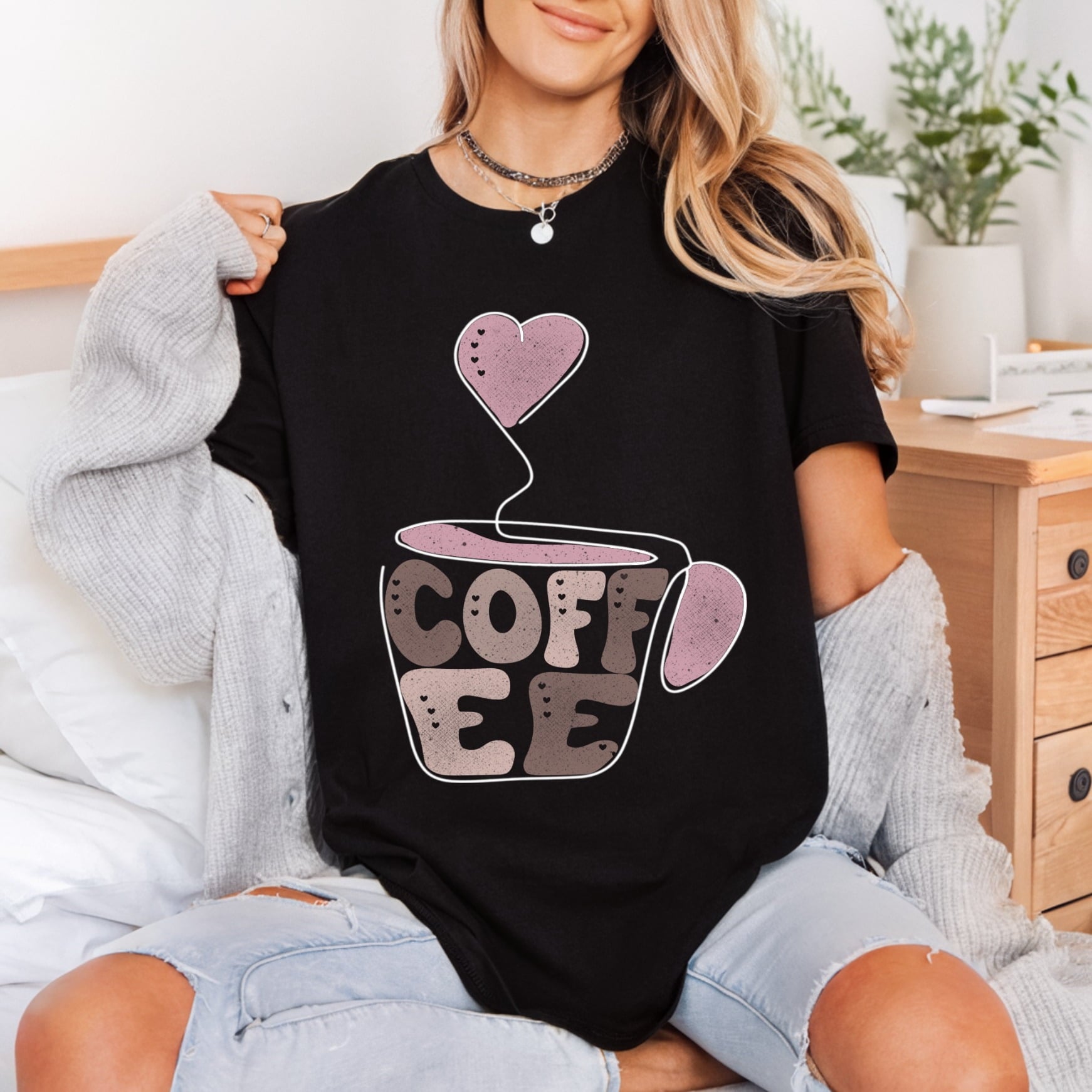 Coffee Love Retro Diy Valentine Retro Ready to Press DTF Transfer for Dtf