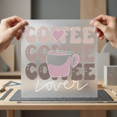 Coffee Lover Groovy Retro Valentine Retro Ready to Press DTF Transfer for Dtf