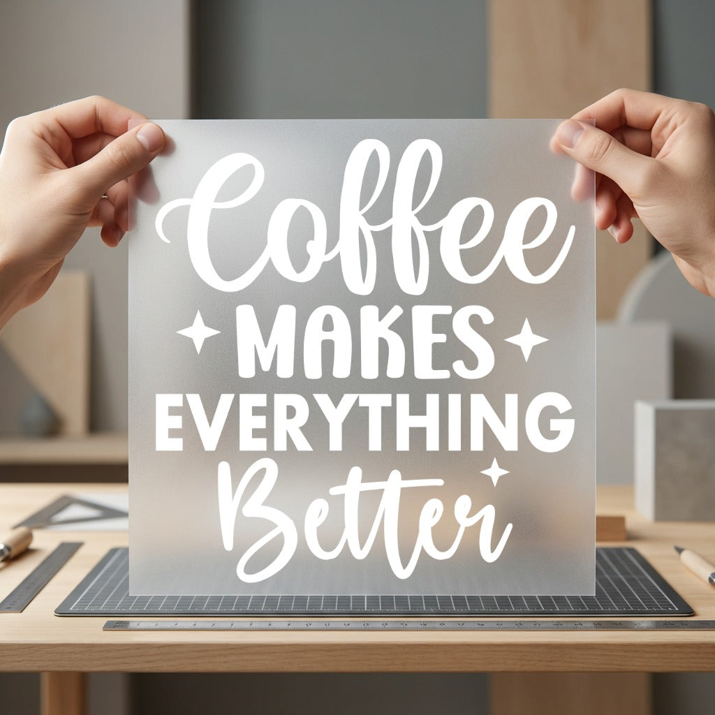 Coffee Makes Everything Better Aesthetic Ready to Press DTF Transfer for Dtf