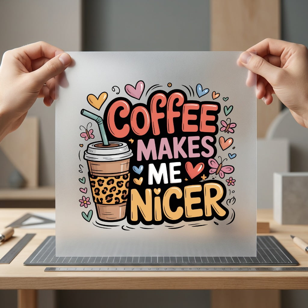 Coffee Makes Nicer Leopard Mom Funny Ready to Press DTF Transfer for Dtf