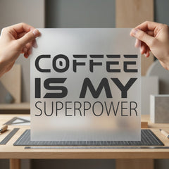 Coffee Superpower Motivational Diy Funny Sarcastic Ready to Press DTF Transfer for Dtf