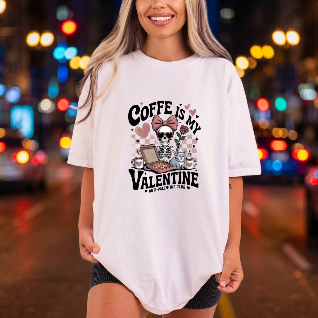 Coffee Valentine Anti-valentine Diy Halloween Valentine Ready to Press DTF Transfer for Dtf