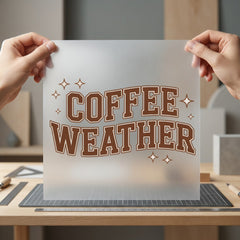 Coffee Weather Cozy Aesthetic Funny Sarcastic Ready to Press DTF Transfer for Dtf
