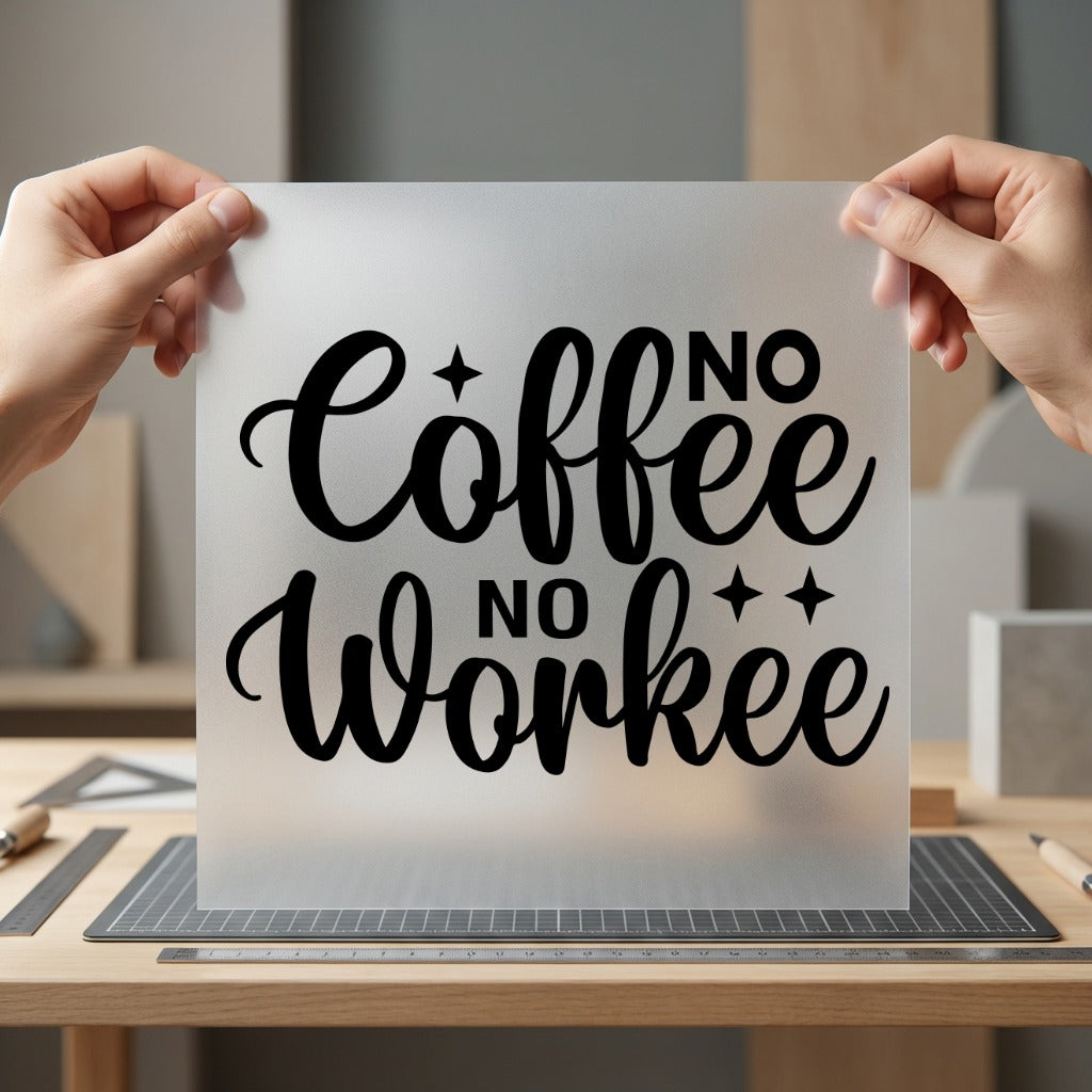 Coffee Workee Humorous Diy Funny Sarcastic Ready to Press DTF Transfer for Dtf