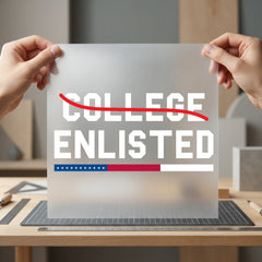 College Enlisted Patriotic Diy Patriotic Usa Ready to Press DTF Transfer for Dtf