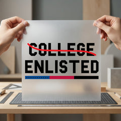 College Enlisted Patriotic Diy Patriotic Usa Ready to Press DTF Transfer for Dtf