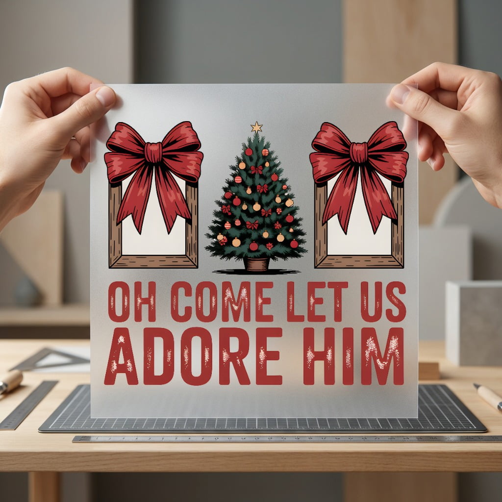 Come Let Adore Him Christian Faith Ready to Press DTF Transfer for Dtf