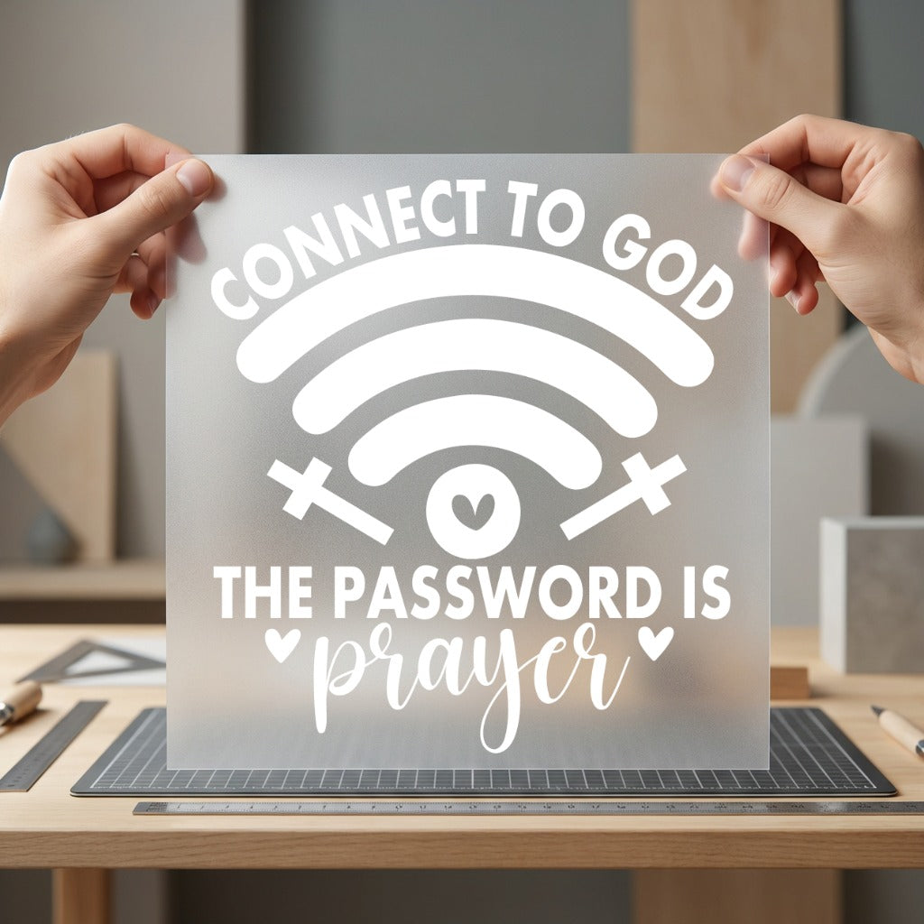 Connect God Prayer Christian Christian Faith Ready to Press DTF Transfer for Dtf
