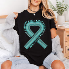 Conquer Cure Believe Hope Faith Vintage Ready to Press DTF Transfer for Dtf