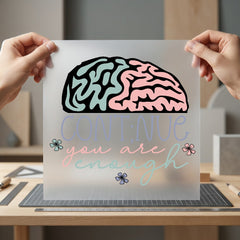 Continue You Enough Mental Self Love Collection Awareness & Causes Collection Ready to Press DTF Transfer for Dtf
