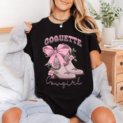 Coquette Cowgirl Boots Retro Usa Retro Ready to Press DTF Transfer for Dtf