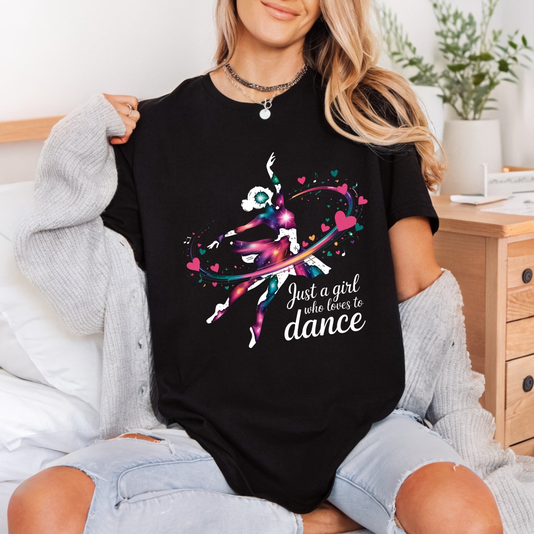 Cosmic Ballerina Galaxy Dancer Astronomy & Night Sky Collection Nature & Wildlife Collection Ready to Press DTF Transfer…