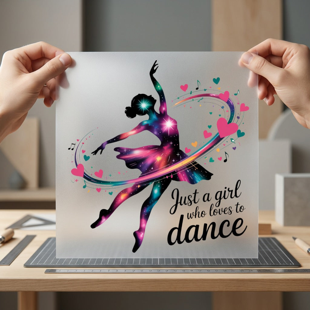 Cosmic Ballerina Galaxy Dancer Astronomy & Night Sky Collection Nature & Wildlife Collection Ready to Press DTF Transfer…