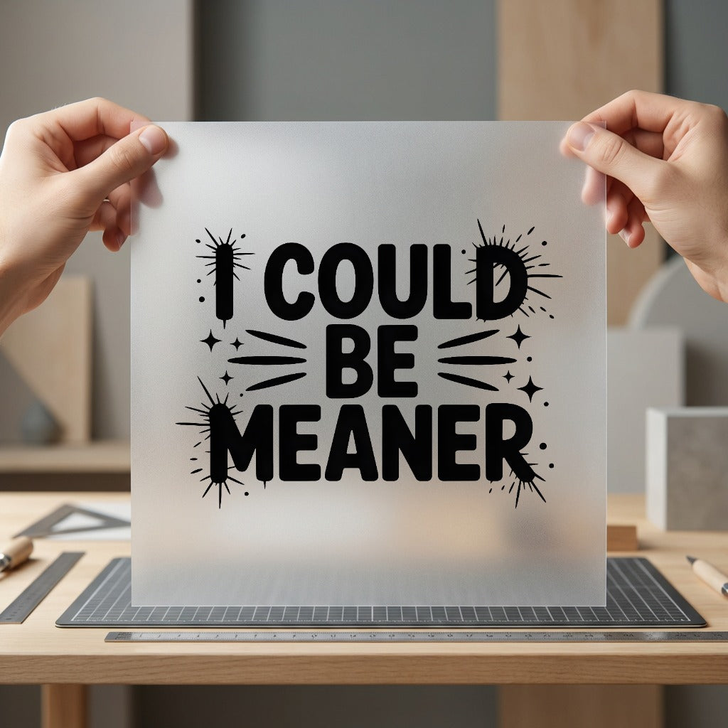 Could Meaner Sassy Quote Aesthetic Ready to Press DTF Transfer for Dtf