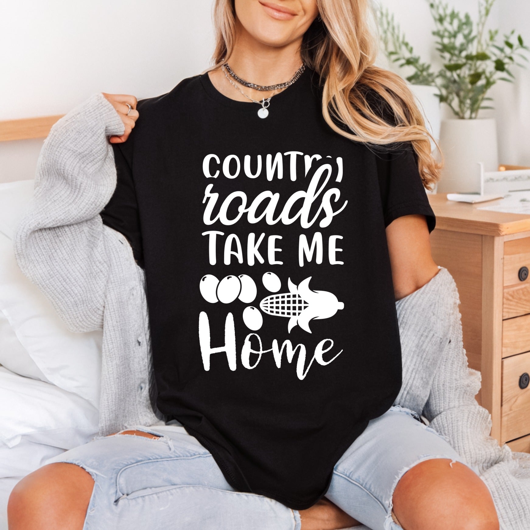 Country Roads Take Home Usa Vintage Ready to Press DTF Transfer for Dtf
