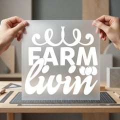 Country Sayings Farm Livin Usa Country Ready to Press DTF Transfer for Dtf