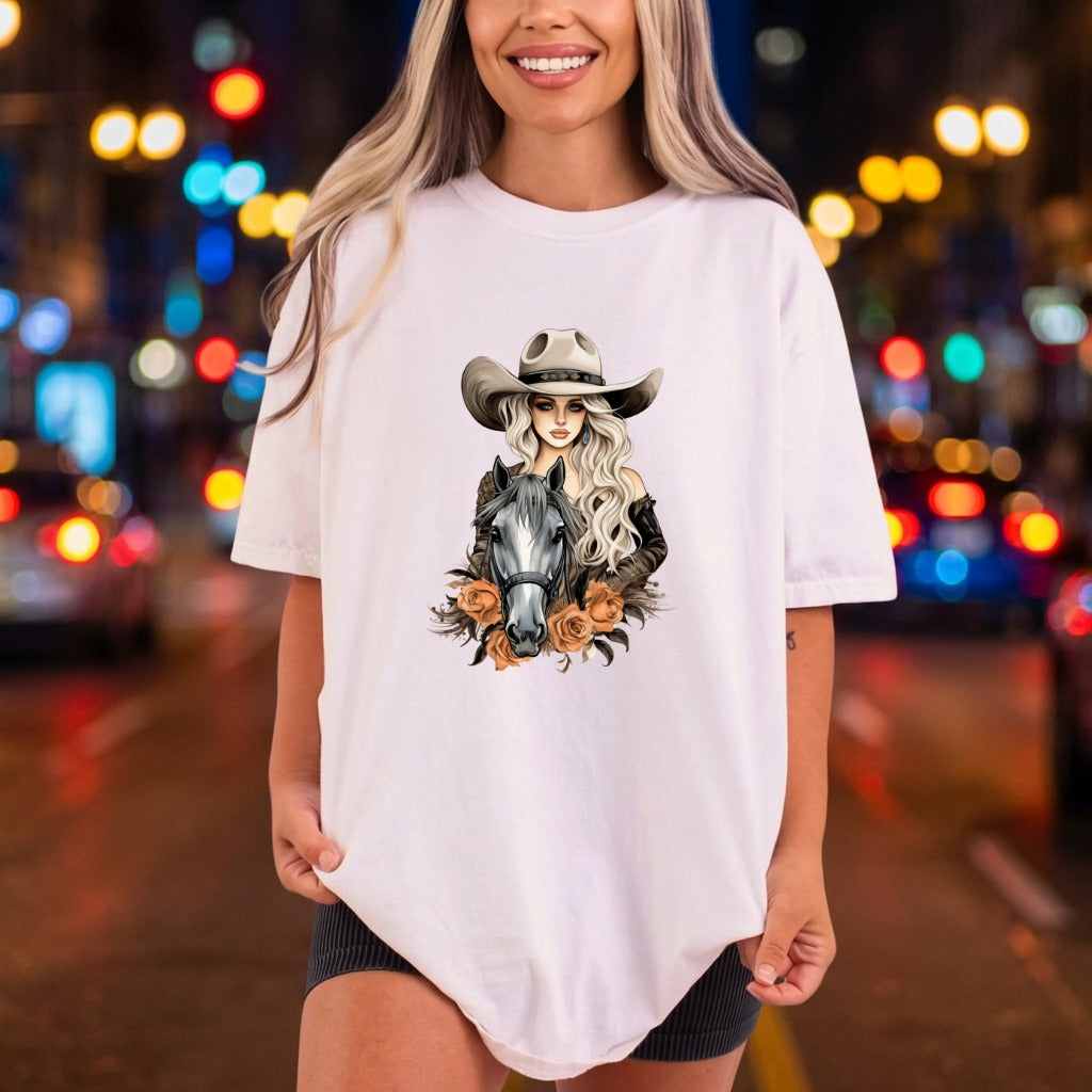 Cowgirl Horse Love Rodeo Usa Boho Ready to Press DTF Transfer for Dtf