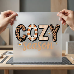 Cozy Season Autumn Diy Halloween Thanksgiving Ready to Press DTF Transfer for Dtf