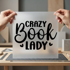 Crazy Book Lady Cozy Cute & Kawaii Collection Home & Cozy Vibes Collection Ready to Press DTF Transfer for Dtf