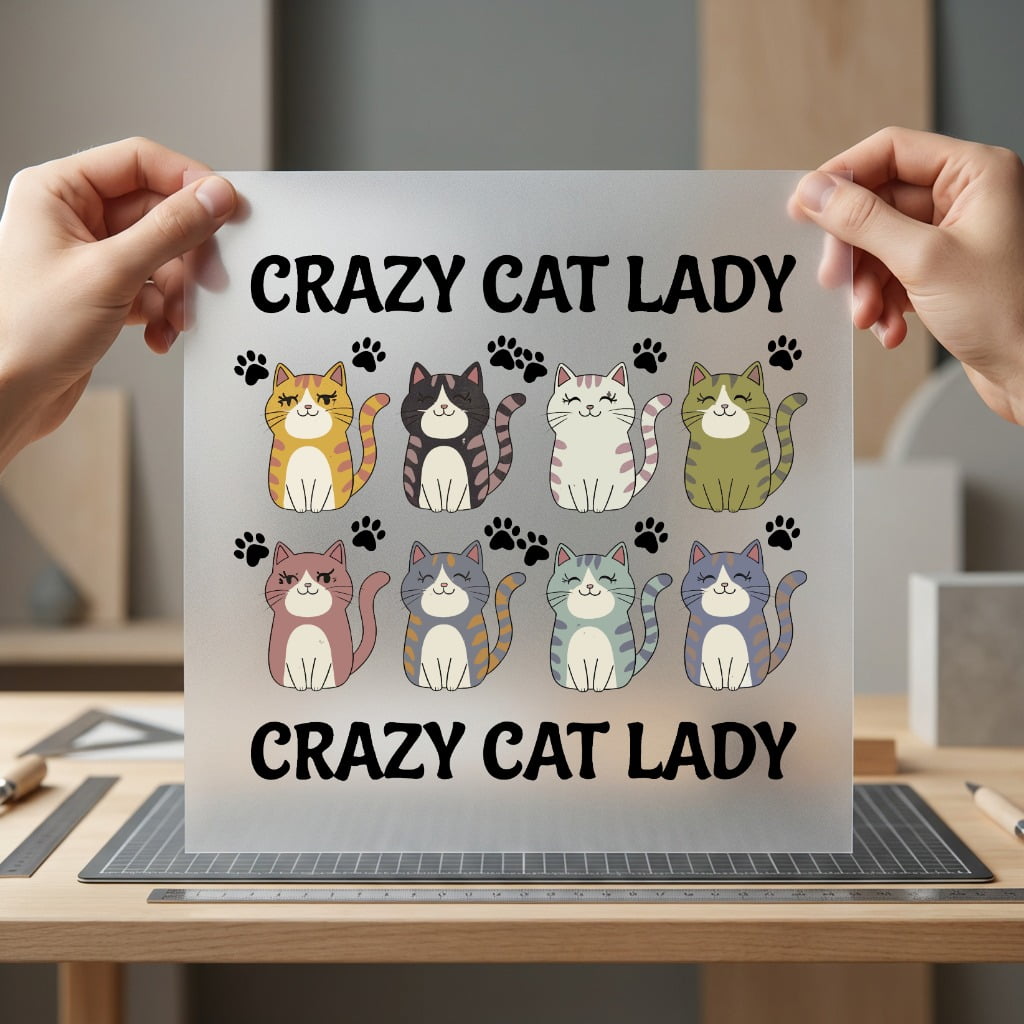 Crazy Cat Lady Kittens Mom Dad Ready to Press DTF Transfer for Dtf