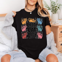 Crazy Cat Lady Retro Mom Dad Ready to Press DTF Transfer for Dtf