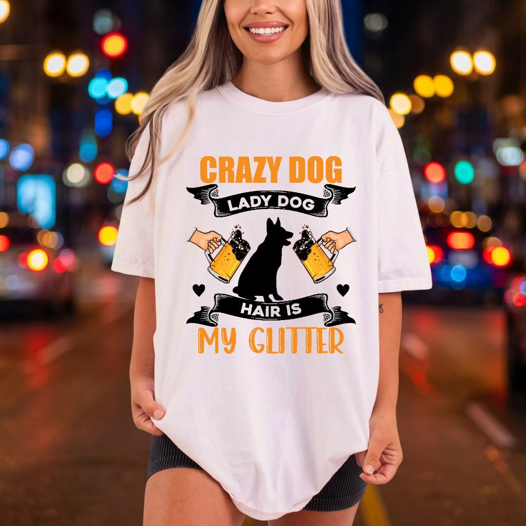 Crazy Dog Lady Hair Mom Dad Ready to Press DTF Transfer for Dtf